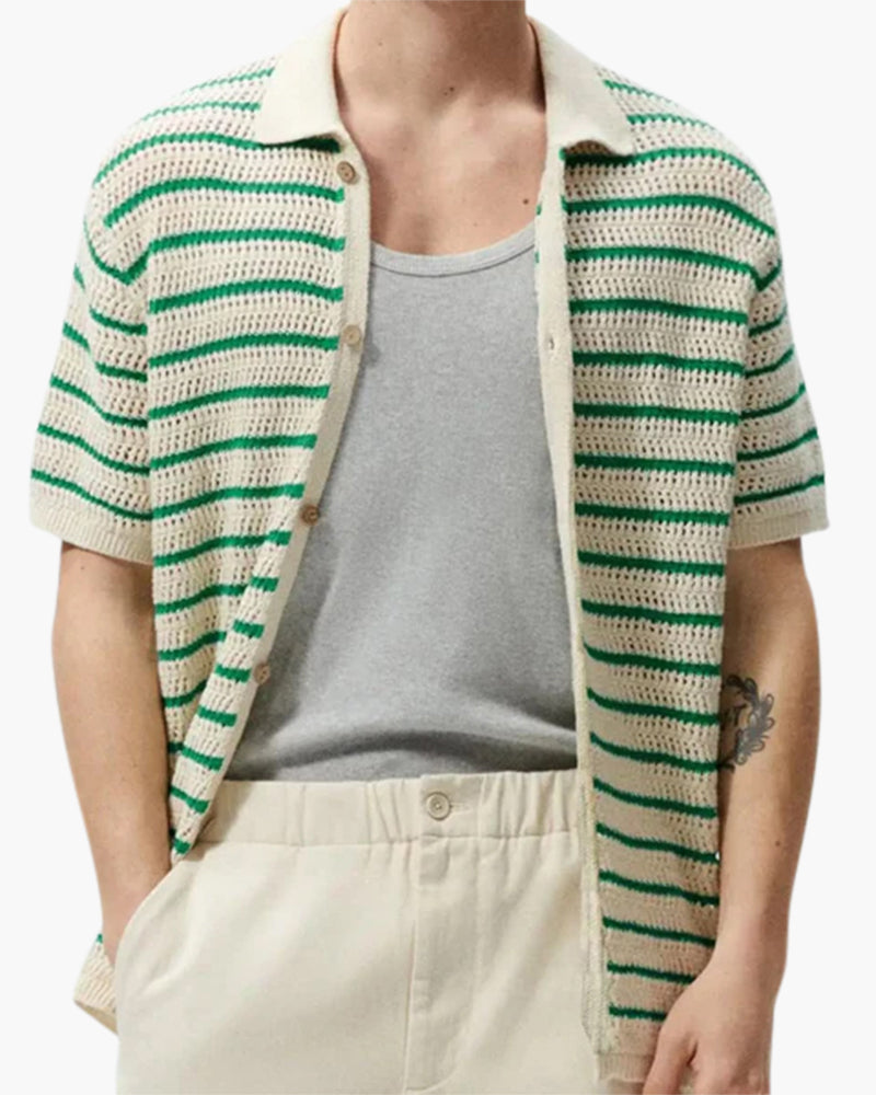 Chemise Homme Lin Coton Été à Boutons