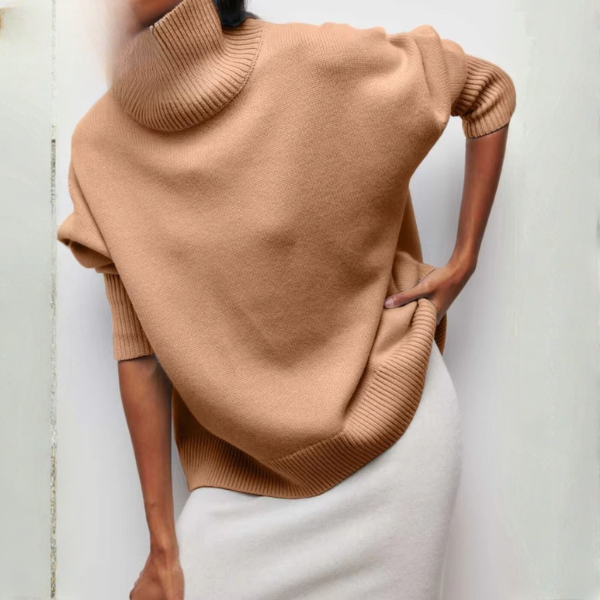 Pull Col Roulé Féminin Élégant