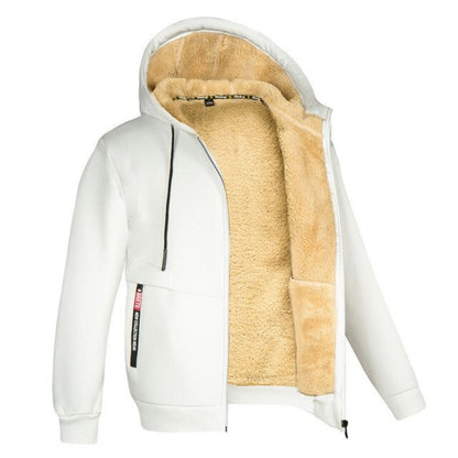 Veste Homme Hiver Élégante et Chaude avec Capuche et Zip