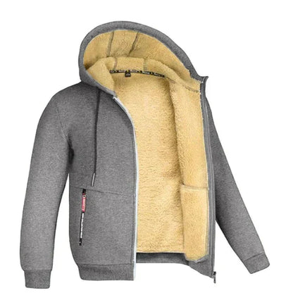 Veste Homme Hiver Élégante et Chaude avec Capuche et Zip