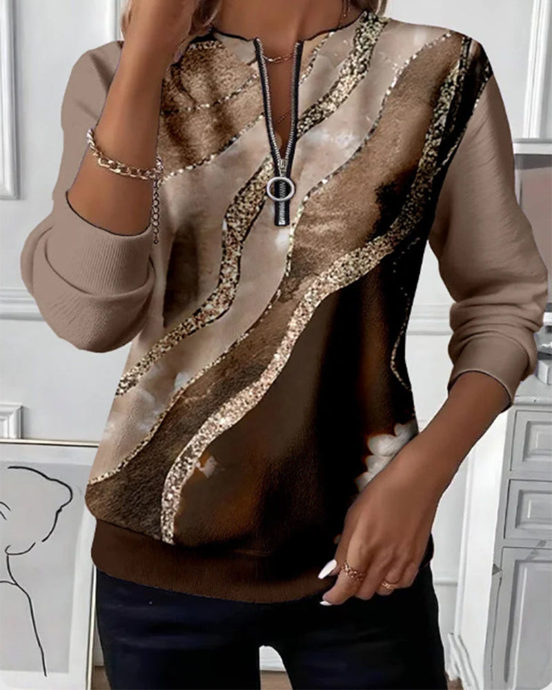 Sweatshirt Femme Demi-zip Coton Doux Coupe Confortable - PanierRoyale
