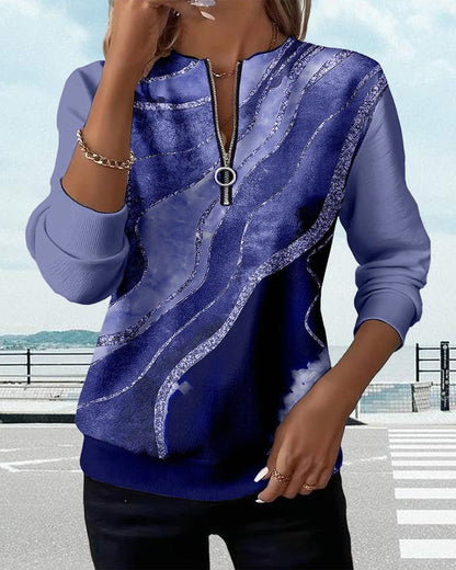 Sweatshirt Femme Demi-zip Coton Doux Coupe Confortable
