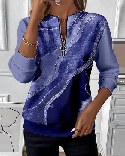 Sweatshirt Femme Demi-zip Coton Doux Coupe Confortable