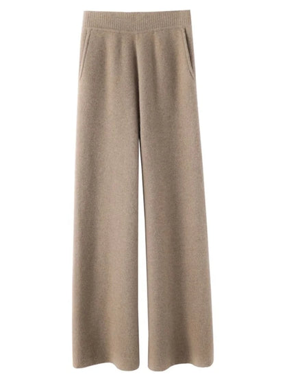 Pantalon Élégant Haut de Gamme à Jambes Larges pour Femme