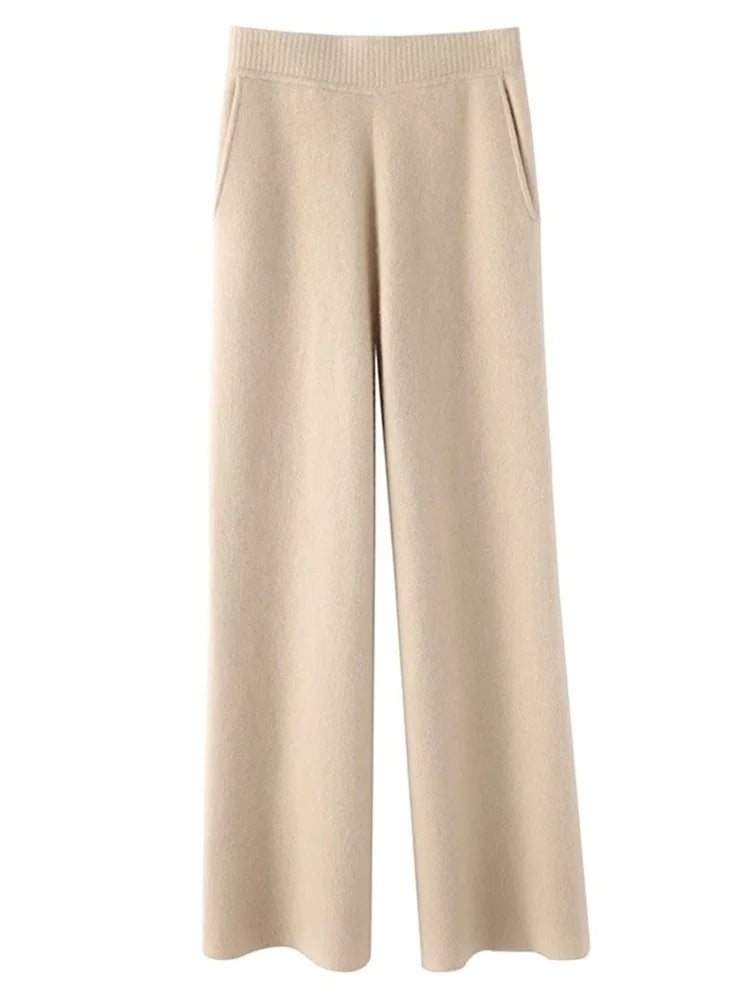 Pantalon Élégant Haut de Gamme à Jambes Larges pour Femme - BerlinGlamour
