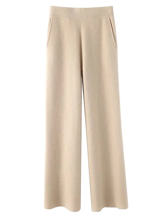 Pantalon Élégant Haut de Gamme à Jambes Larges pour Femme - BerlinGlamour