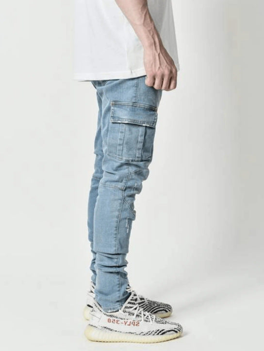 Jeans Homme avec Poches Latérales - Solides et Confortables