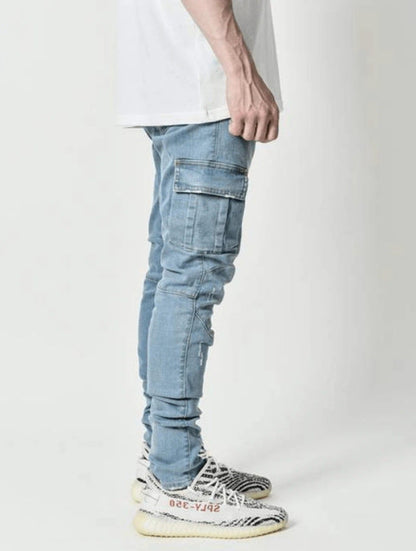Jeans Homme avec Poches Latérales - Solides et Confortables