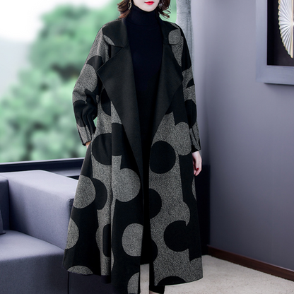 Manteau Femme Long Élégant Hiver avec Ceinture ajustable