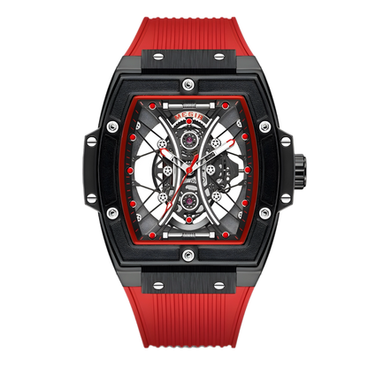 Montre Homme Élégante 45mm Noir Cuir