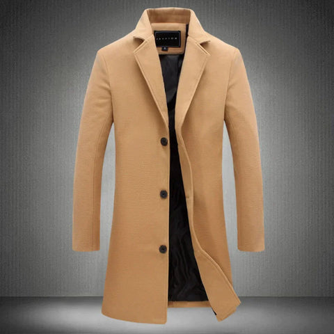 Manteau Homme Hiver Long et Élégant Chaud