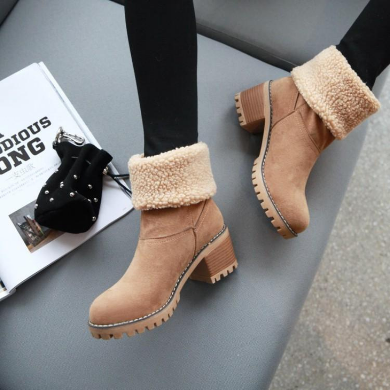 Bottes Femmes Hiver Fourrées et Chauffantes