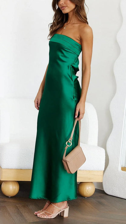 Robe de soirée décolletée pour femme, plissée et parfaite pour mariage