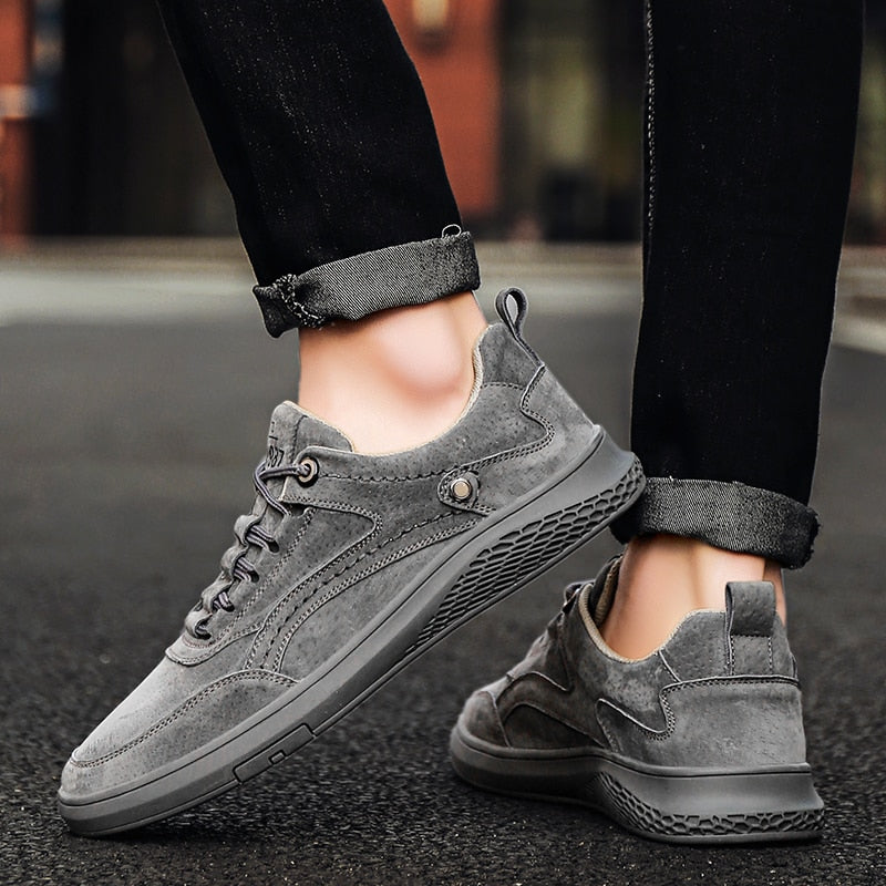 Baskets Homme Cuir Souple Confortable