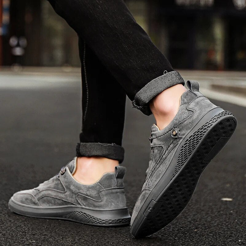 Baskets Homme Cuir Souple Confortable