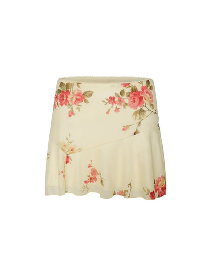 Top Été Décolleté avec Jupe Courte pour Femme