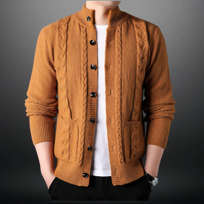 Gilet Homme Maille Gris Foncé Élégant
