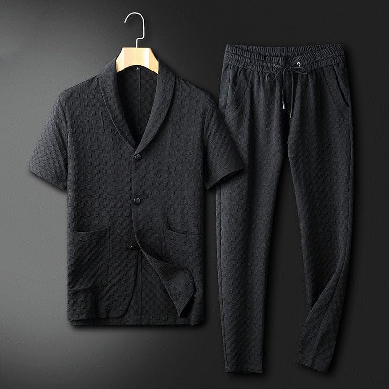 Ensemble décontracté 2 pièces chemise légère et pantalon casual - PanierRoyale