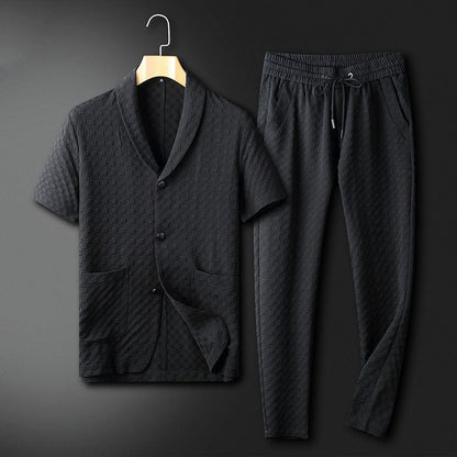 Ensemble décontracté 2 pièces chemise légère et pantalon casual - PanierRoyale