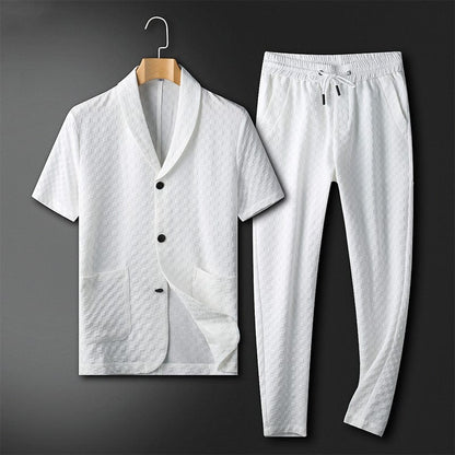 Ensemble décontracté 2 pièces chemise légère et pantalon casual