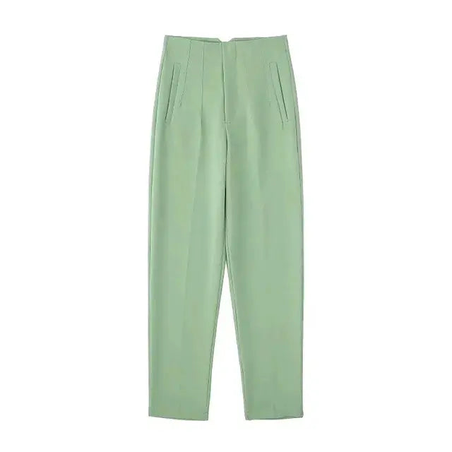 Isabell | High-Waisted Plissee-Hosen Zendoo.de