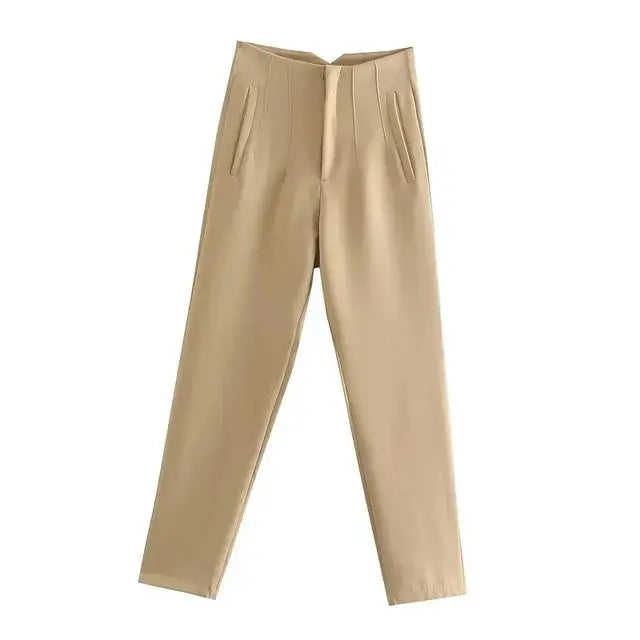 Isabell | High-Waisted Plissee-Hosen Zendoo.de