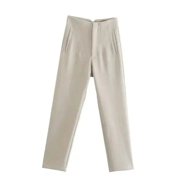 Isabell | High-Waisted Plissee-Hosen Zendoo.de