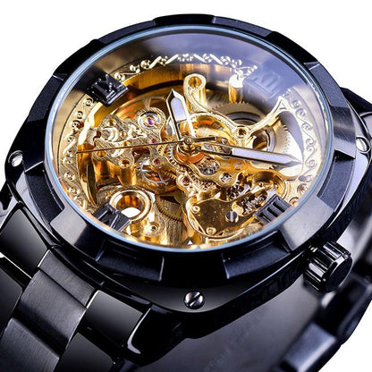 Montre Homme Élégante Verre Cristal Transparent