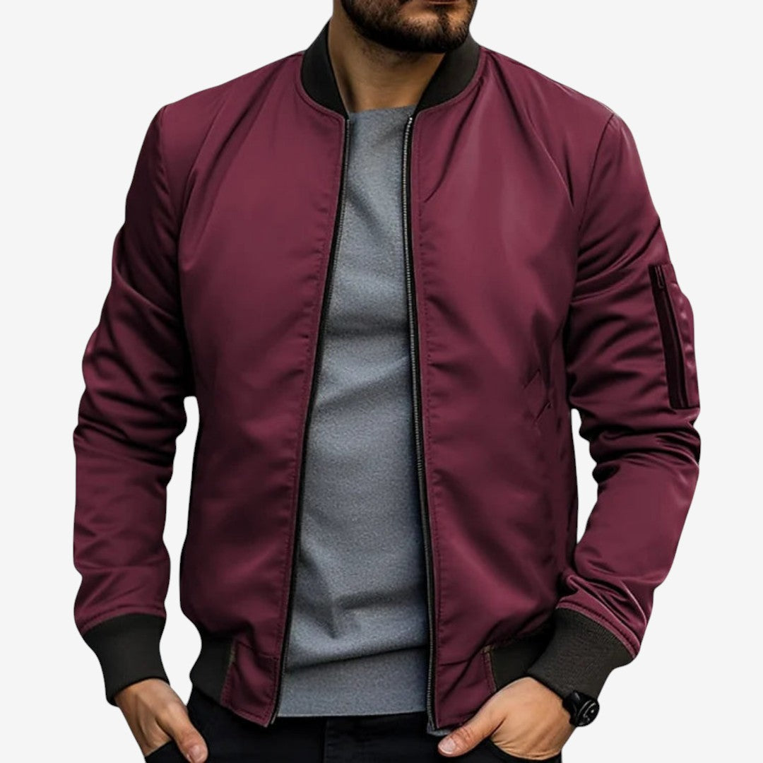 Veste Homme Chic à Manches Longues Col Montant