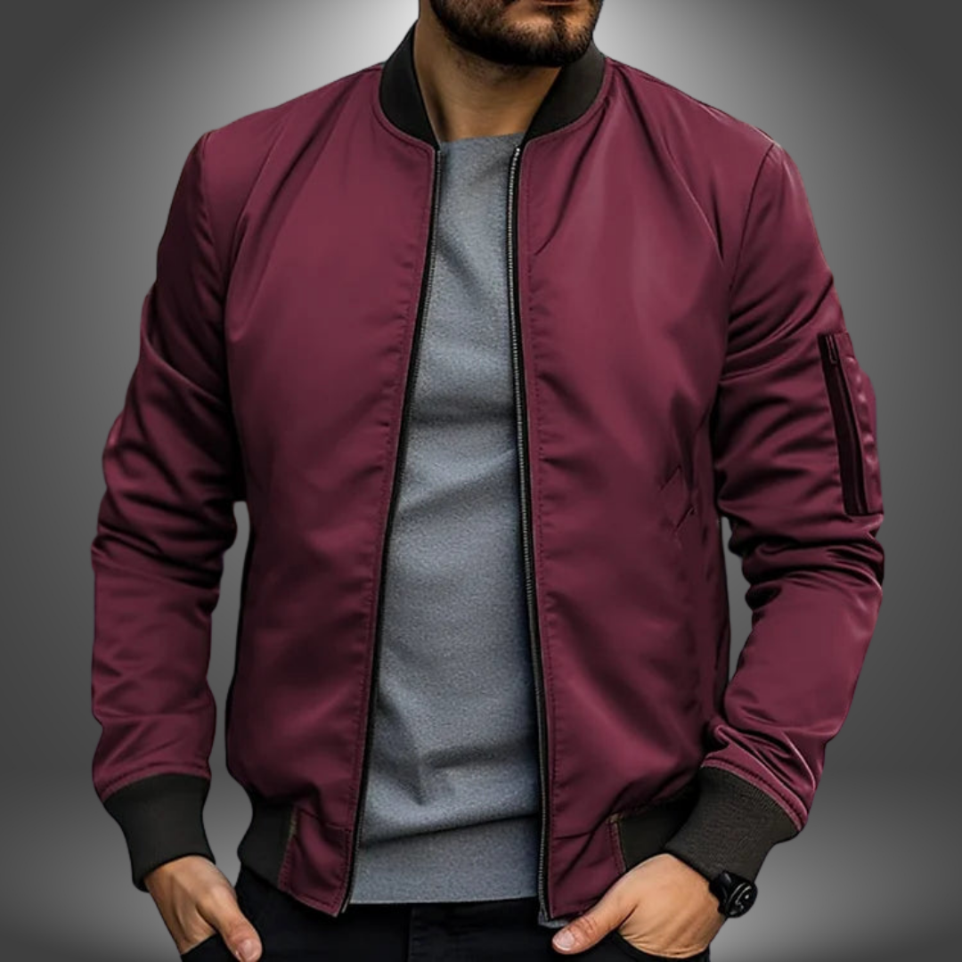 Veste Zippée Homme Imperméable avec Manches Réglables