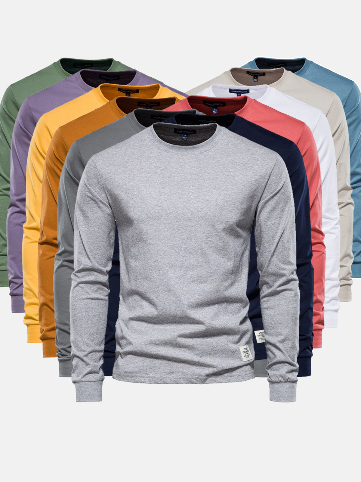 Chemise Homme Coton Manches Longues Col Rond Classique