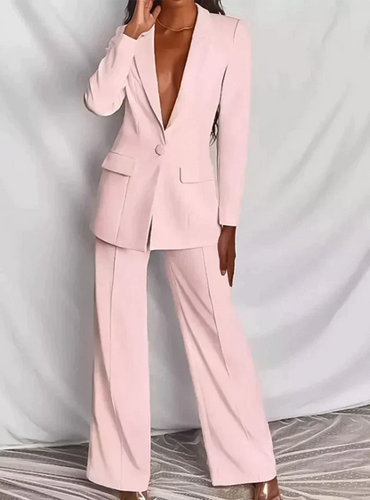 Costume Femme Élégant Noir 2 Pièces