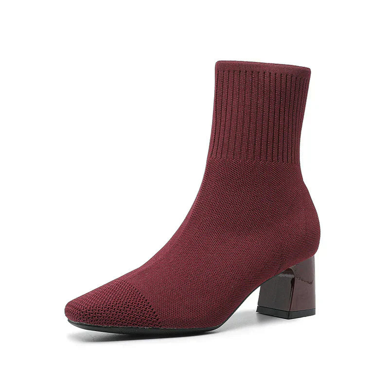 Bottes Femme Chic - Chaussures Tricotées Confortables pour Femmes