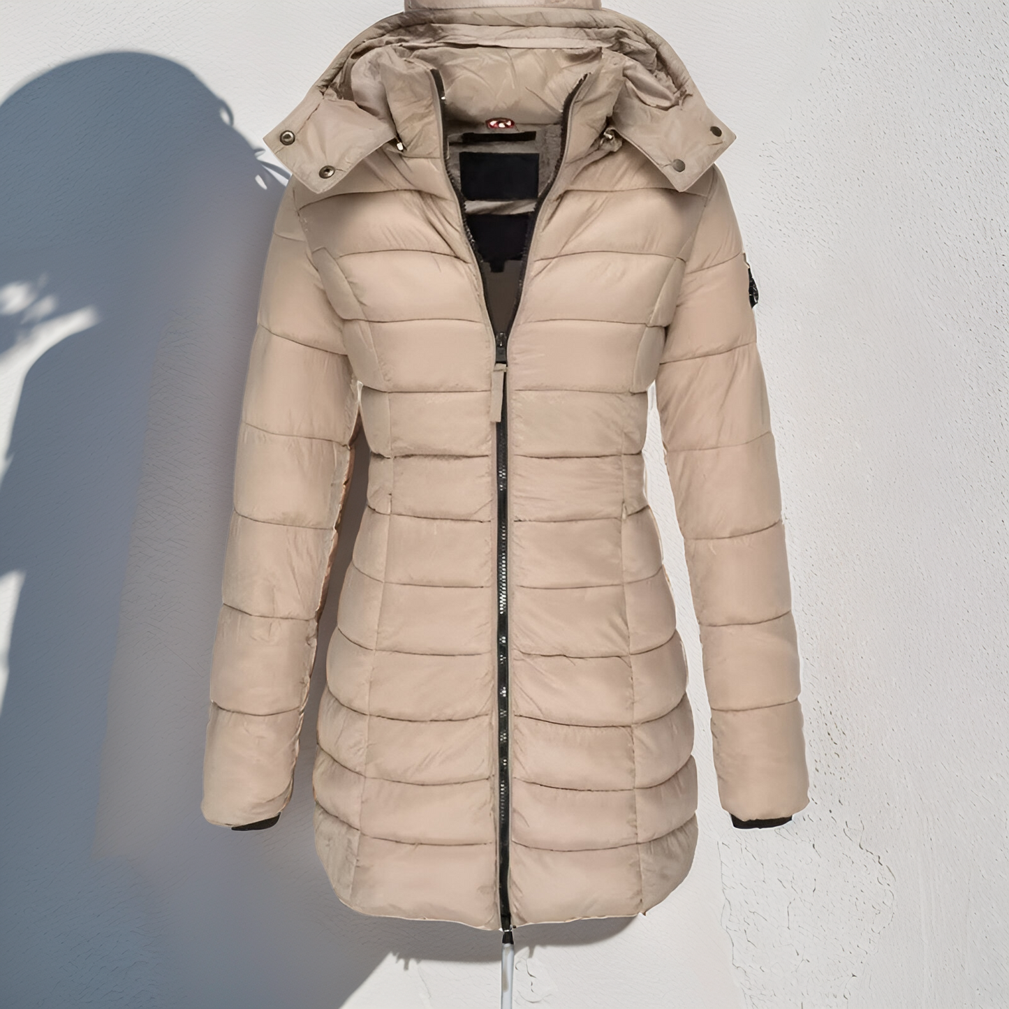 Manteau femme hiver noir capuche amovible