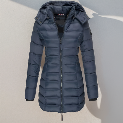 Manteau femme hiver noir capuche amovible
