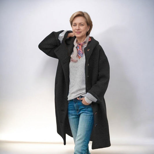 Manteau Femme Hiver avec Capuche et Poches - PanierRoyale