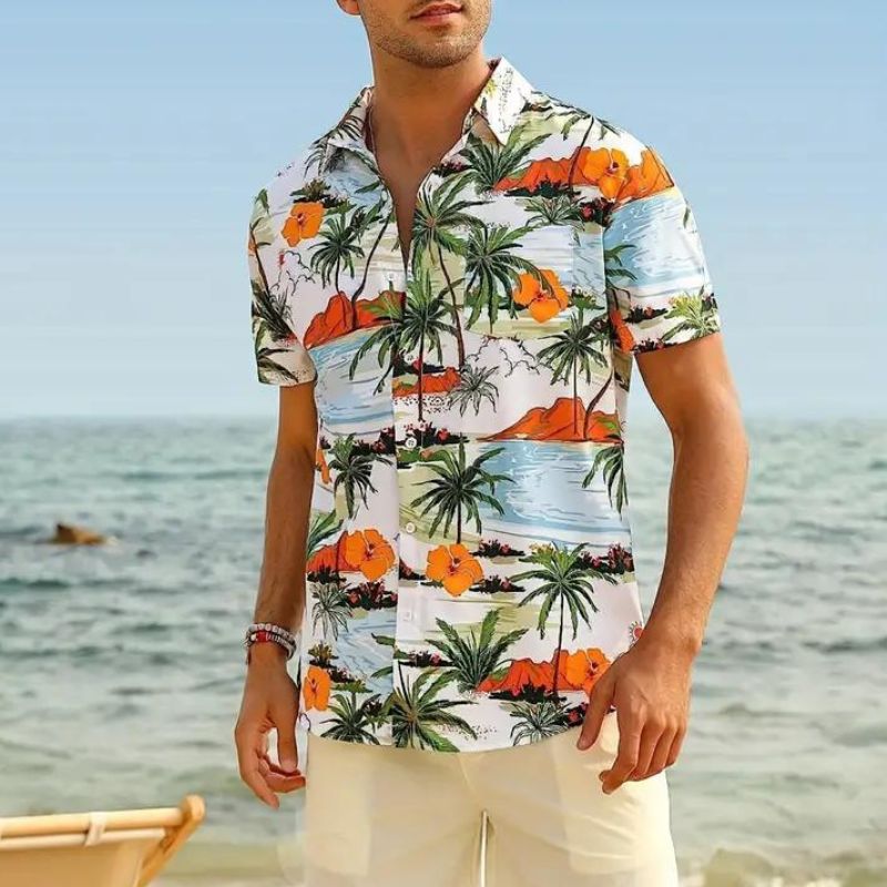 Chemise Homme Manche Courte Décontractée