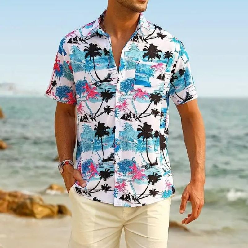 Chemise Homme Manche Courte Décontractée