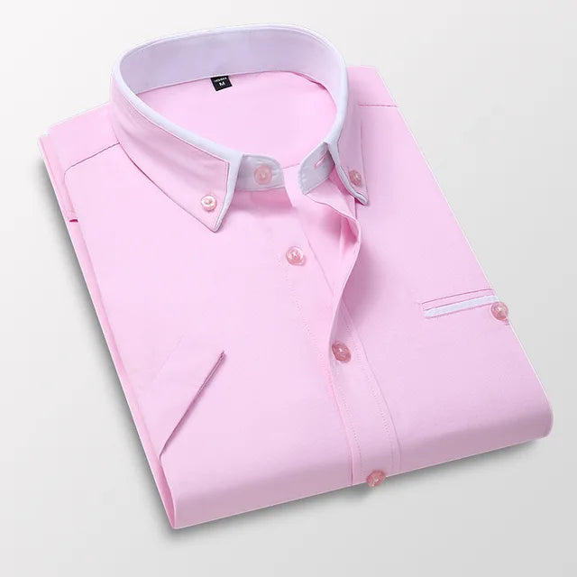 Chemise Homme Bleu Ciel avec Contraste Élégant