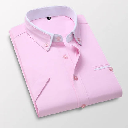 Chemise Homme Bleu Ciel avec Contraste Élégant