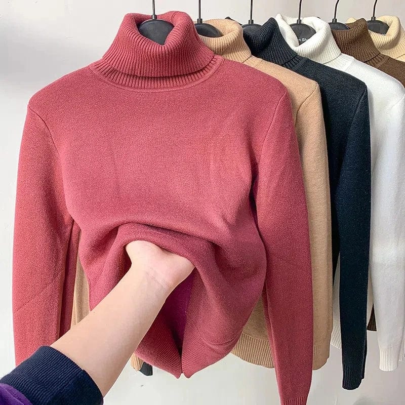 Pull Polaire Col Roulé Doux et Chaud