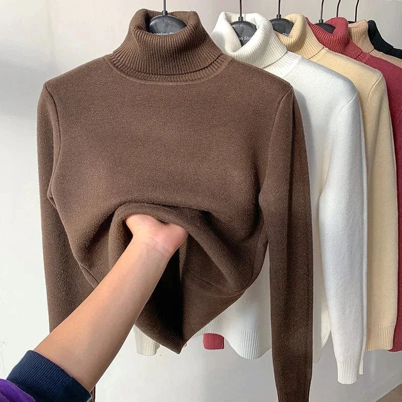 Pull Polaire Col Roulé Doux et Chaud