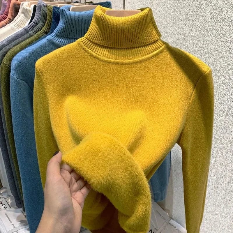 Pull Polaire Col Roulé Doux et Chaud