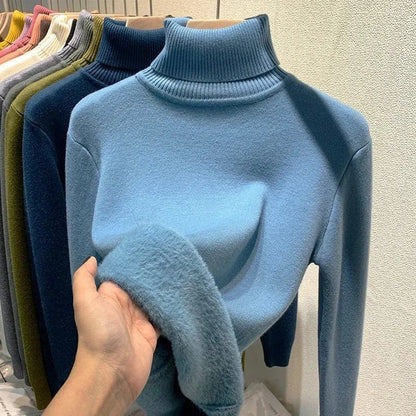 Pull Polaire Col Roulé Doux et Chaud