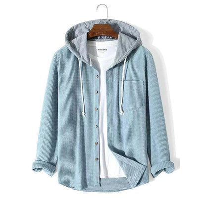 Veste Velours Côtelé Capuche Homme Hiver