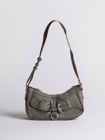 Sac à bandoulière élégant avec fermeture éclair et design vintage