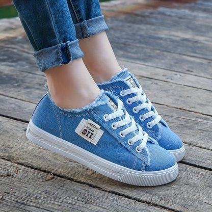 Tivella™ – Baskets Femme Confortables en Toile avec Lacets