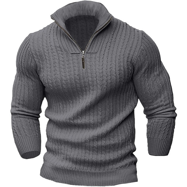 Pull Homme Hiver Chaud à Fermeture Éclair