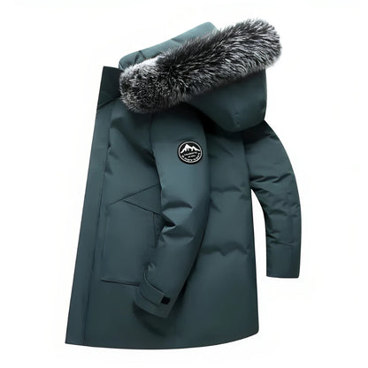 Veste Hiver Fourrée à Capuche Doublée et Chaude