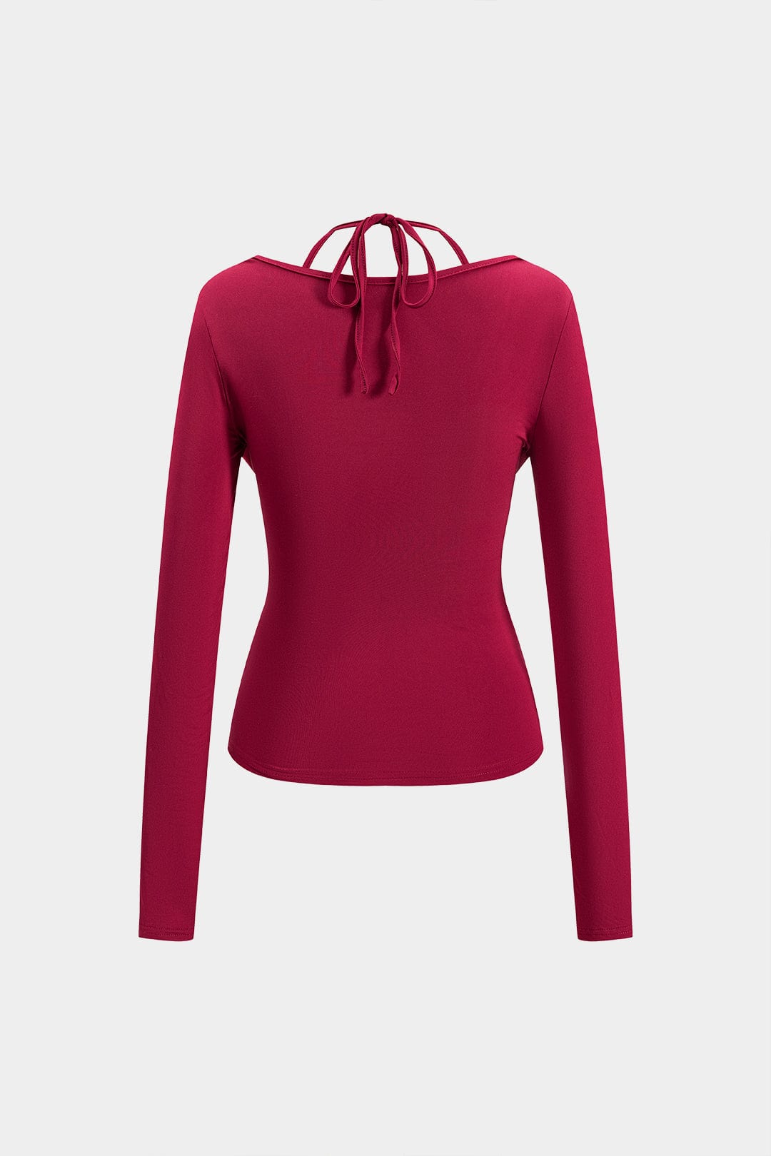 Top Femme Manches Longues avec Décolleté Drapé et Bustier Intégré